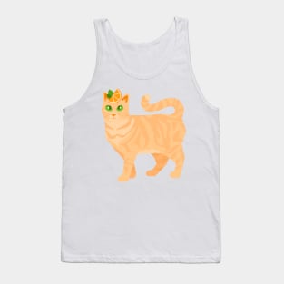 Orange Sherbet Cat Tank Top